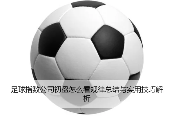 足球指数公司初盘怎么看规律总结与实用技巧解析